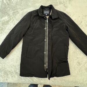 Nautica Men's Black Jacket Size Large Button/Zip Great looking! Great Condition!
